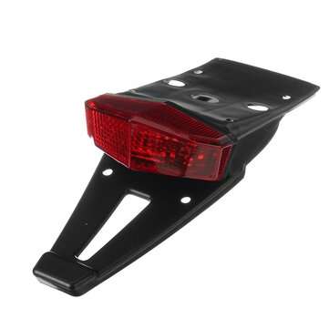 12V Motorcycle Integrated LED Rear Fender Driving Brake Stop Motorcross Tail Light Red (COLOR.: RED)