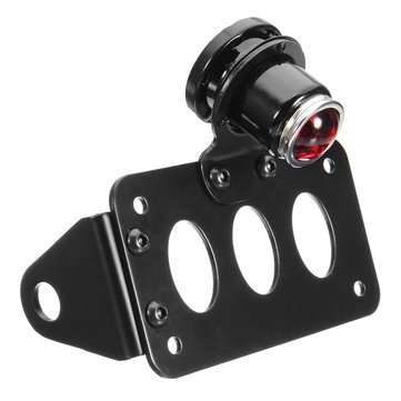12V Motorcycle Side Mount LED License Plate Tail Light with Bracket Universal