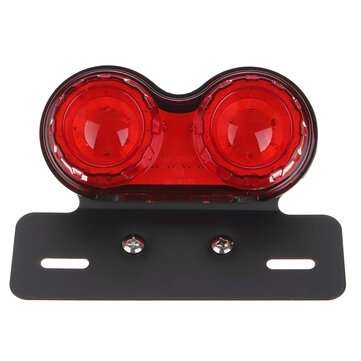 12V Motorcycle Tail Light LED Brake Rear Light Indicator Number Plate Lamp Red (COLOR.: RED)