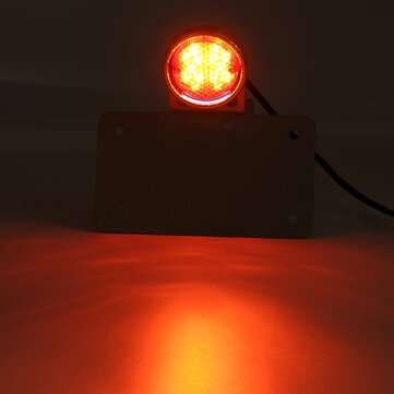12V Motorcycle License Plate With Tail Light Rear Brake LED Turn Signal Lights Stop Lamp Universal S