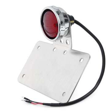 12V Motorcycle License Plate With Tail Light Rear Brake LED Turn Signal Lights Stop Lamp Universal S