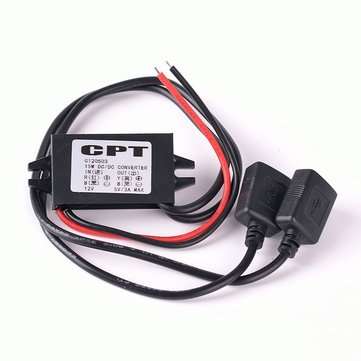 12V to 5V 15W Dual USB Power Charger Adapter Converter For Moible Phone
