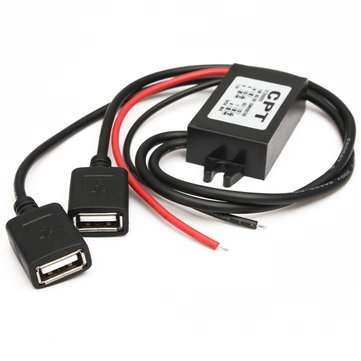 12V to 5V 15W Dual USB Power Charger Adapter Converter For Moible Phone