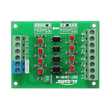 12V To 3.3V 4 Channel Optocoupler Isolation Board Isolated Module PLC Signal Level Voltage Converter