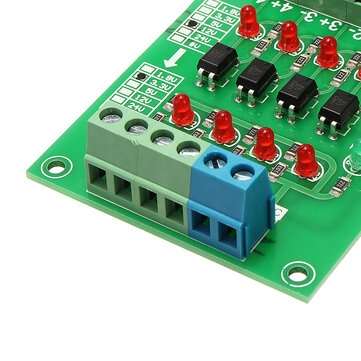 12V To 3.3V 4 Channel Optocoupler Isolation Board Isolated Module PLC Signal Level Voltage Converter