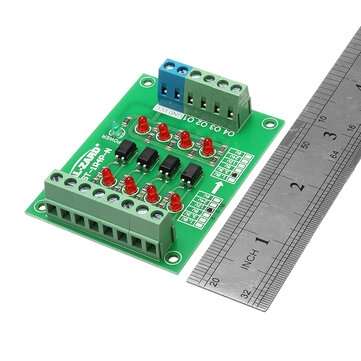 12V To 3.3V 4 Channel Optocoupler Isolation Board Isolated Module PLC Signal Level Voltage Converter