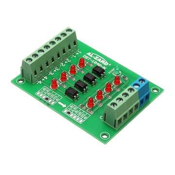 12V To 3.3V 4 Channel Optocoupler Isolation Board Isolated Module PLC Signal Level Voltage Converter