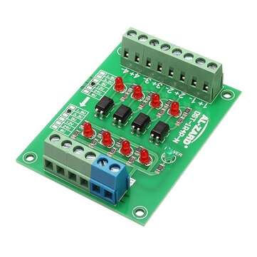 12V To 3.3V 4 Channel Optocoupler Isolation Board Isolated Module PLC Signal Level Voltage Converter