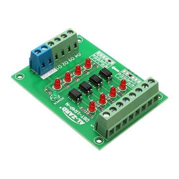 12V To 3.3V 4 Channel Optocoupler Isolation Board Isolated Module PLC Signal Level Voltage Converter
