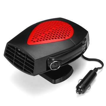 12V/24V 3 In1 Car Heater Fan Cool Fan Defroster Air Purification Low ... (VOLTAGE: 12V | COLOR: RED)