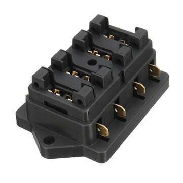12V/24V 4 Way Circuit Standard Auto Car ATO Blade Fuse Box Block Holder