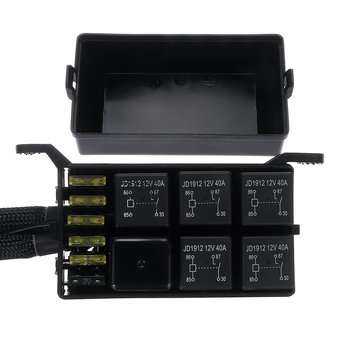 12V/24V 6 Gang Switch Panel Housing LED Work Light Bar Electronic Relay Circuit Control System For T