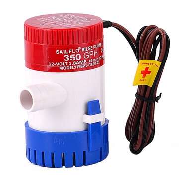 12V/24V Electric Pump 350GPH Marine Bilge Pump Submersible Boat Water Pump (VOLTAGE: 12V)