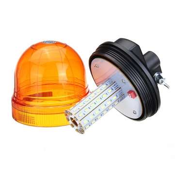 12V/24V LED Rotating Flashing Amber Beacon Waterproof Tractor ATV Motorcycle Warning Side Light