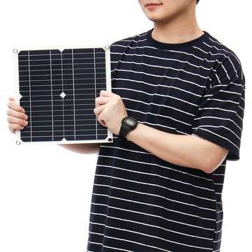 12V/5V 14W 280x280mm Single USB  Solar Panel with Clip Line and DC Plug Cable