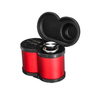 12V-24V 4.5A Dual USB Fast Charger Power Socket Motorcycle Aluminium Waterproof (COLOR.: RED)