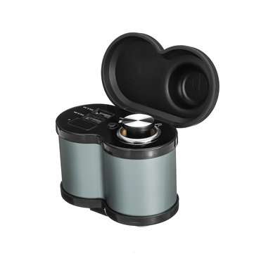 12V-24V 4.5A Dual USB Fast Charger Power Socket Motorcycle Aluminium Waterproof (COLOR.: GREY)