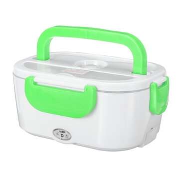12V-24V/110V-240V 1.2L EU Plug Portable Removable Electric Lunch B... (PLUG: EUPLUG | COLOR.: GREEN)