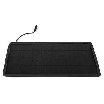 12W 12V/5V Dual Output Monocrystalline Silicon Solar Panel Charger with Suction Cups/Alligator Clip