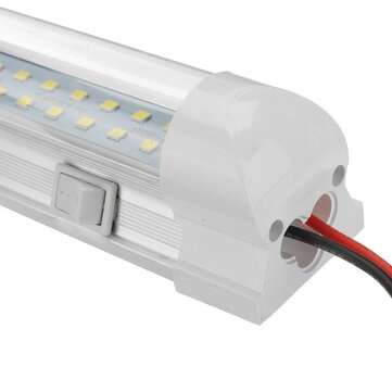 12V-85V 72LED 33cm Car Interior Light Strip Bar Van Bus Caravan Truck ON/OFF Switch