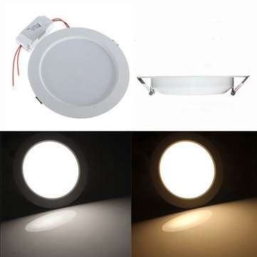 12W Round LED Recessed Ceiling Panel Down Light With Driver (COLOR.: WHITE)