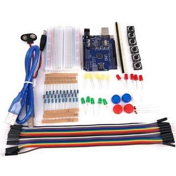 13 in 1 Starter Kit Mini Breadboard LED Jumper Wire Button for Arduino Compatile with UNO R3