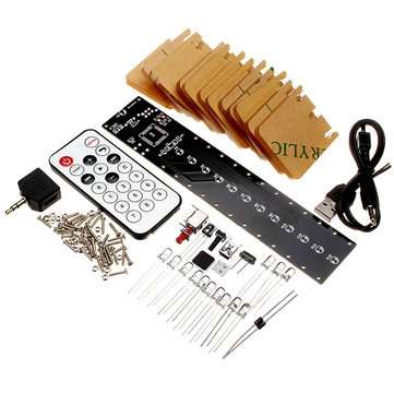 13 Segments Audio Light Column  Light Cube Set Remote Control DIY Electronic Music Spectrum Kit Supp