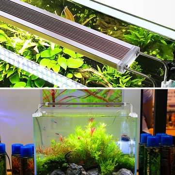 13/30/40/50cm Fish Tank Lamp LED Energy-Saving Blue+White Light Line Switch (LENGTH: 30CM)