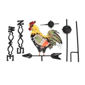 130cm Height Iron Rooster Weathervane Roof Mount Weather Vane Wind Garden Decorations