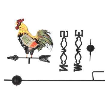 130cm Height Iron Rooster Weathervane Roof Mount Weather Vane Wind Garden Decorations