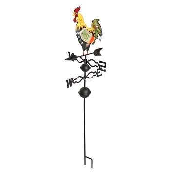 130cm Height Iron Rooster Weathervane Roof Mount Weather Vane Wind Garden Decorations