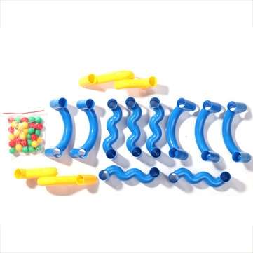 133 PCS DIY Ball Track Building Pipe Blocks Toys For Children Construction Race Run Pipeline Block E