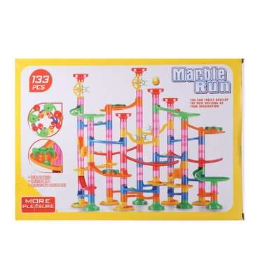 133 PCS DIY Ball Track Building Pipe Blocks Toys For Children Construction Race Run Pipeline Block E