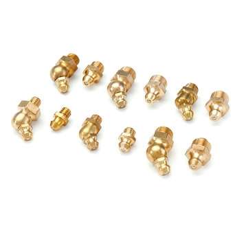 130pcs Assorted Box Grease Nipples Fitting Tools Kit Metric and Imperial BSP UNF M6 M8 M10 45/90/180