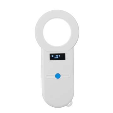 134.2kHZ Portable Animal ID Reader ISO OLED RFID Dog Pet USB Microchip Scanner