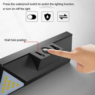 138LED Solar Wall Light PIR Motion Sensor Power Waterproof IP65 Security Garden Lamp