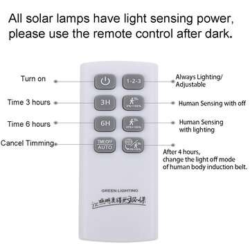 138LED Solar Wall Light PIR Motion Sensor Power Waterproof IP65 Security Garden Lamp