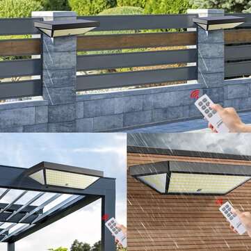 138LED Solar Wall Light PIR Motion Sensor Power Waterproof IP65 Security Garden Lamp