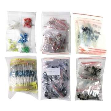 1390pcs Electronic Components Basic Starter Kit LED Diode Transistor Capacitor Resista... (TYPE: #1)