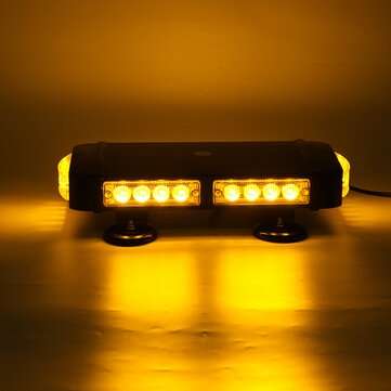 13Inch 24LED Car Roof Top Emergency Warning Strobe Light Bar 7 Flashing Pattern Beacon Lamp Waterpro