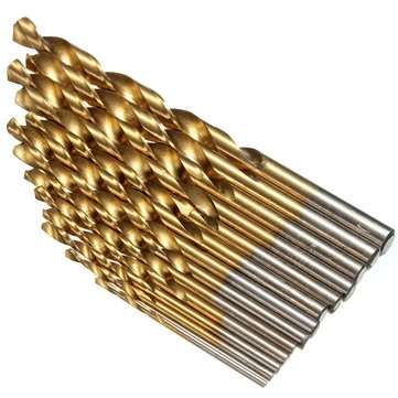 13pcs 1.5-6.5mm HSS Titanium Twist Drills Set Straight Shank Spiral Drill