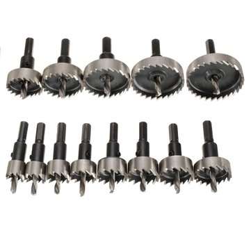 13pcs 16-53mm HSS Hole Saw Cutter 16/18/20/22/25/26/28/30/35/40/45/50/53mm Hole Saw Drill Bits Set