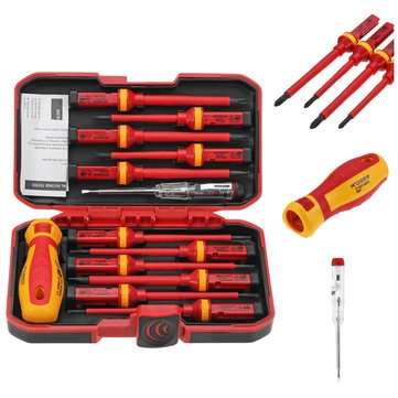13pcs Electronic Insulated Hand Screwdriver Tools Accessory Set (NUMBER: 13)