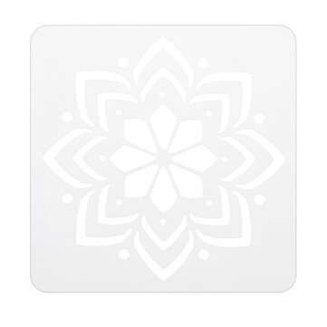 13x13cm 16Pcs White Plastic Mandala Paint Tray Openwork Painting Template