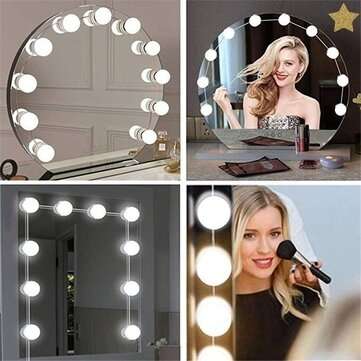 14 Bulbs Dimmable Makes Up Mirror LED Lights Kit Vanity Dressing Lamps Hollywood