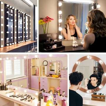 14 Bulbs Dimmable Makes Up Mirror LED Lights Kit Vanity Dressing Lamps Hollywood