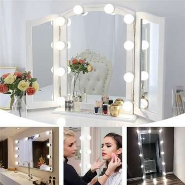 14 Bulbs Dimmable Makes Up Mirror LED Lights Kit Vanity Dressing Lamps Hollywood