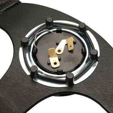 14 Inch 350mm Steering Wheel Universal Flat Genuine leather Drift Racing