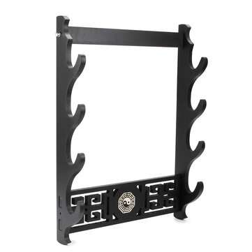 1-4 Tiers Katana Wakizashi Bagua Design Holder Wall Mount Bracket Rack Tool Display Hanger (TYPE: 4)