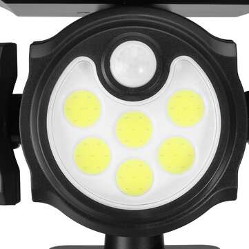140 COB Solar Wall Light Three-Head Induction Motion Sensor Street Light Garden Courtyard Pathway La